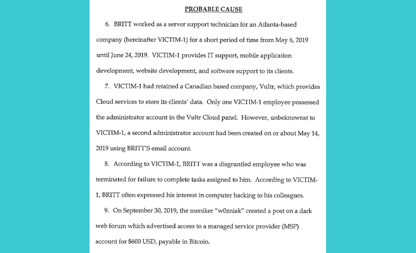 criminal compliant affidavit